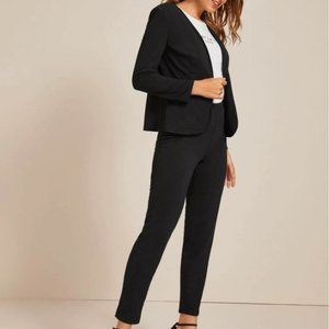 SHEIN Unity Solid Open Front Blazer & Pants